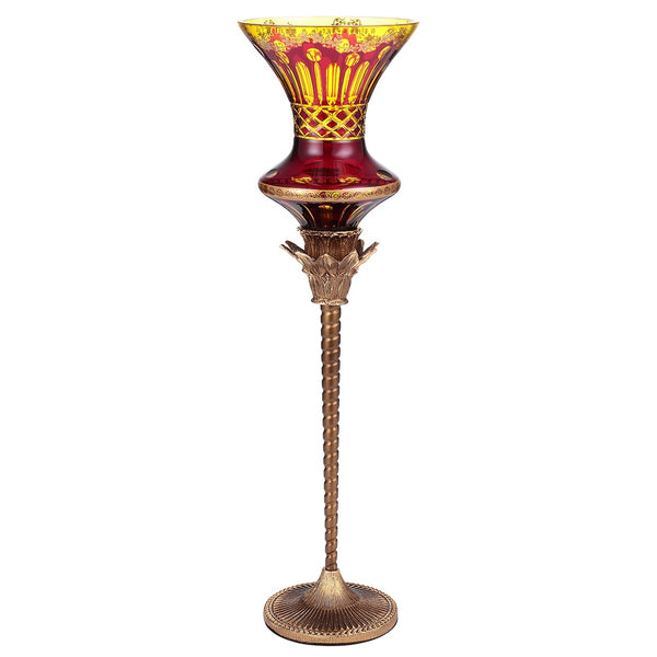 HD-3018 Bronze/Amber/Ruby Red/Gold Candleholder