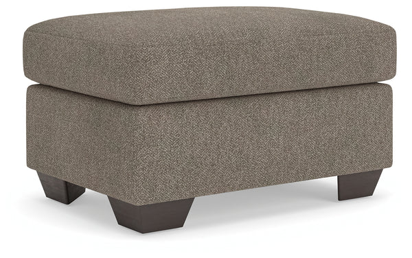 Triston-Peaks Suede Ottoman