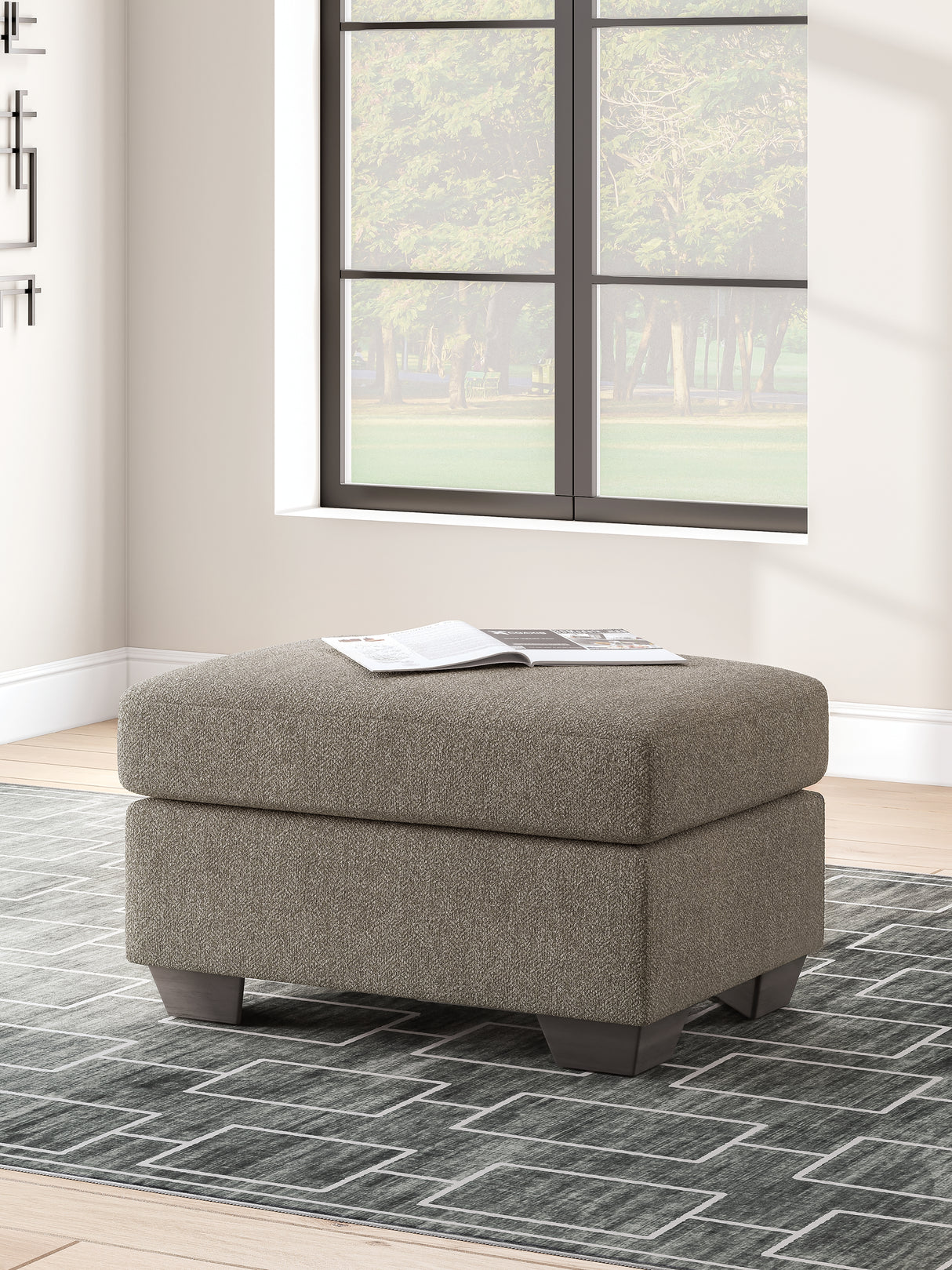 Triston-Peaks Suede Ottoman from Ashley Furniture - Luna Furniture