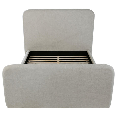 Wren Gray Upholstered Queen Platform Bed from Coaster - Luna Furniture
