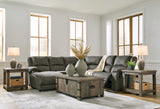 Benlocke Flannel 5-Piece Reclining Sectional with Chaise