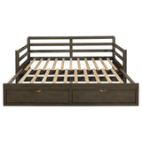 Sorrento Gray 2-Drawer Twin Daybed with Extension Trundle from Coaster - Luna Furniture