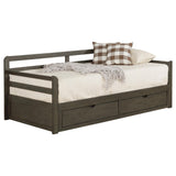 Sorrento Gray 2-Drawer Twin Daybed with Extension Trundle from Coaster - Luna Furniture