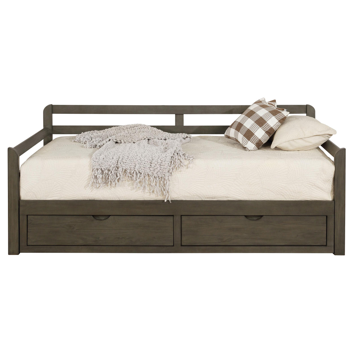 Sorrento Gray 2-Drawer Twin Daybed with Extension Trundle from Coaster - Luna Furniture