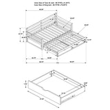 Sorrento Gray 2-Drawer Twin Daybed with Extension Trundle from Coaster - Luna Furniture