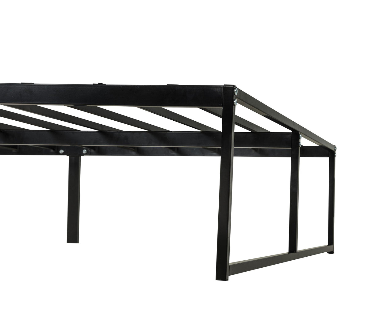 Gates Black Eastern King Heavy-Gauge Metal Platform Bed Frame from Coaster - Luna Furniture
