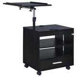 Lerma Black Ash 1-Drawer Nightstand with Adjustable Tray Top and Speaker from Coaster - Luna Furniture
