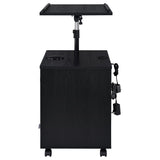 Lerma Black Ash 1-Drawer Nightstand with Adjustable Tray Top and Speaker from Coaster - Luna Furniture