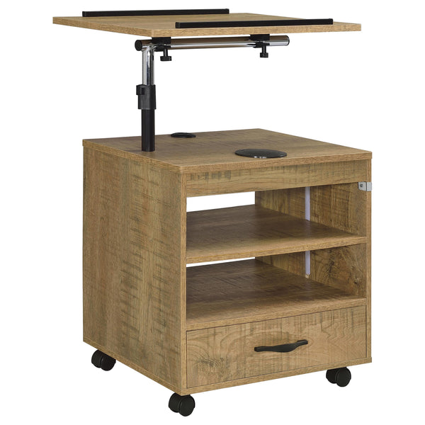 Lerma Mango 1-Drawer Nightstand with Adjustable Tray Top and Speaker