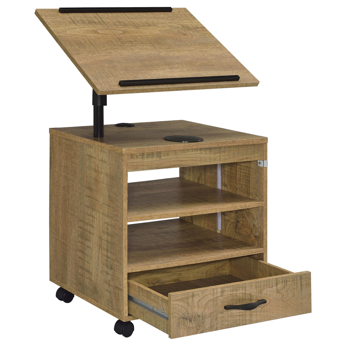 Lerma Mango 1-Drawer Nightstand with Adjustable Tray Top and Speaker from Coaster - Luna Furniture