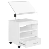 Lerma White High Gloss 1-Drawer Nightstand with Adjustable Tray Top and Speaker from Coaster - Luna Furniture