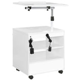 Lerma White High Gloss 1-Drawer Nightstand with Adjustable Tray Top and Speaker from Coaster - Luna Furniture