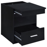 Fabre Black Ash 1-Drawer Nightstand with Extendable Top from Coaster - Luna Furniture