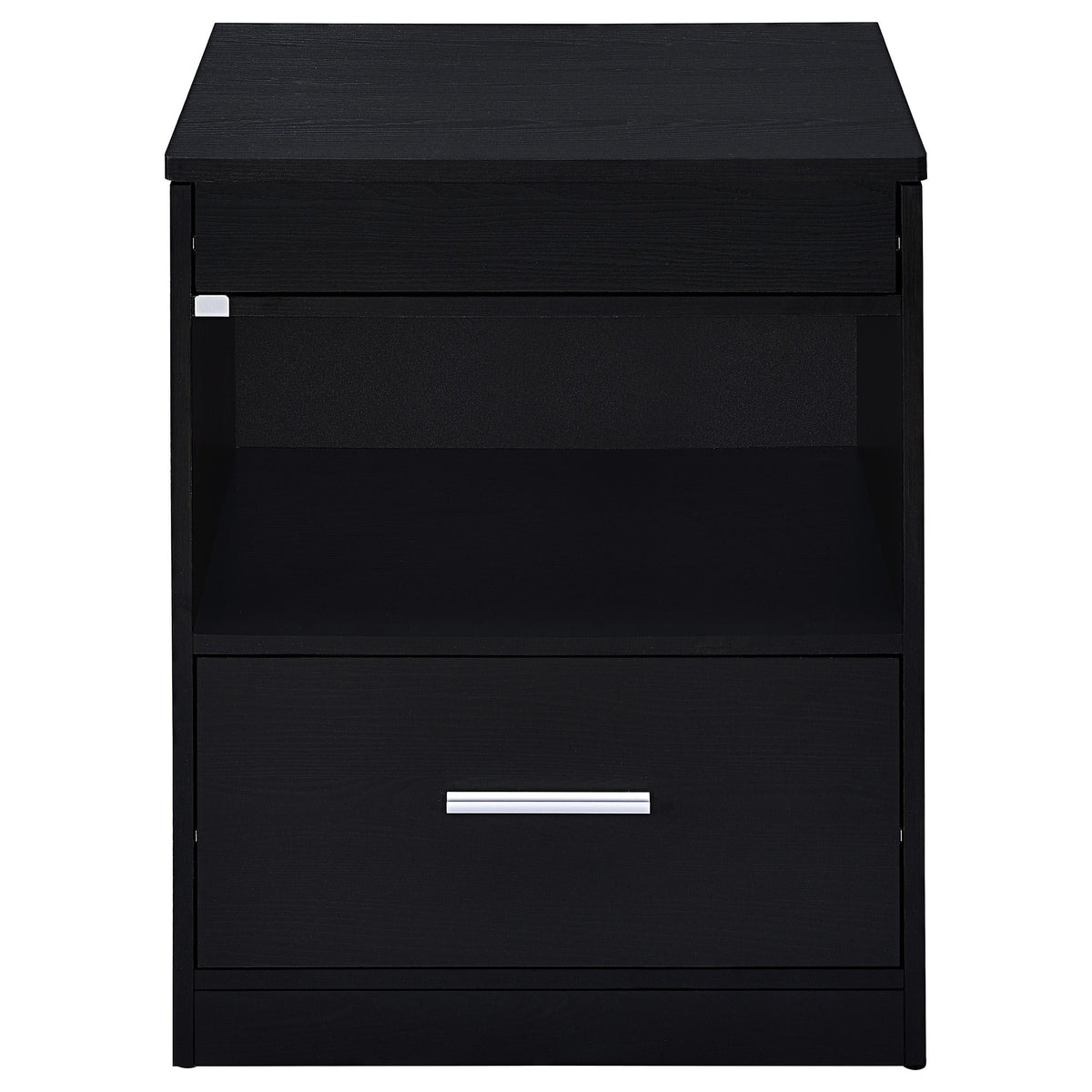 Fabre Black Ash 1-Drawer Nightstand with Extendable Top from Coaster - Luna Furniture