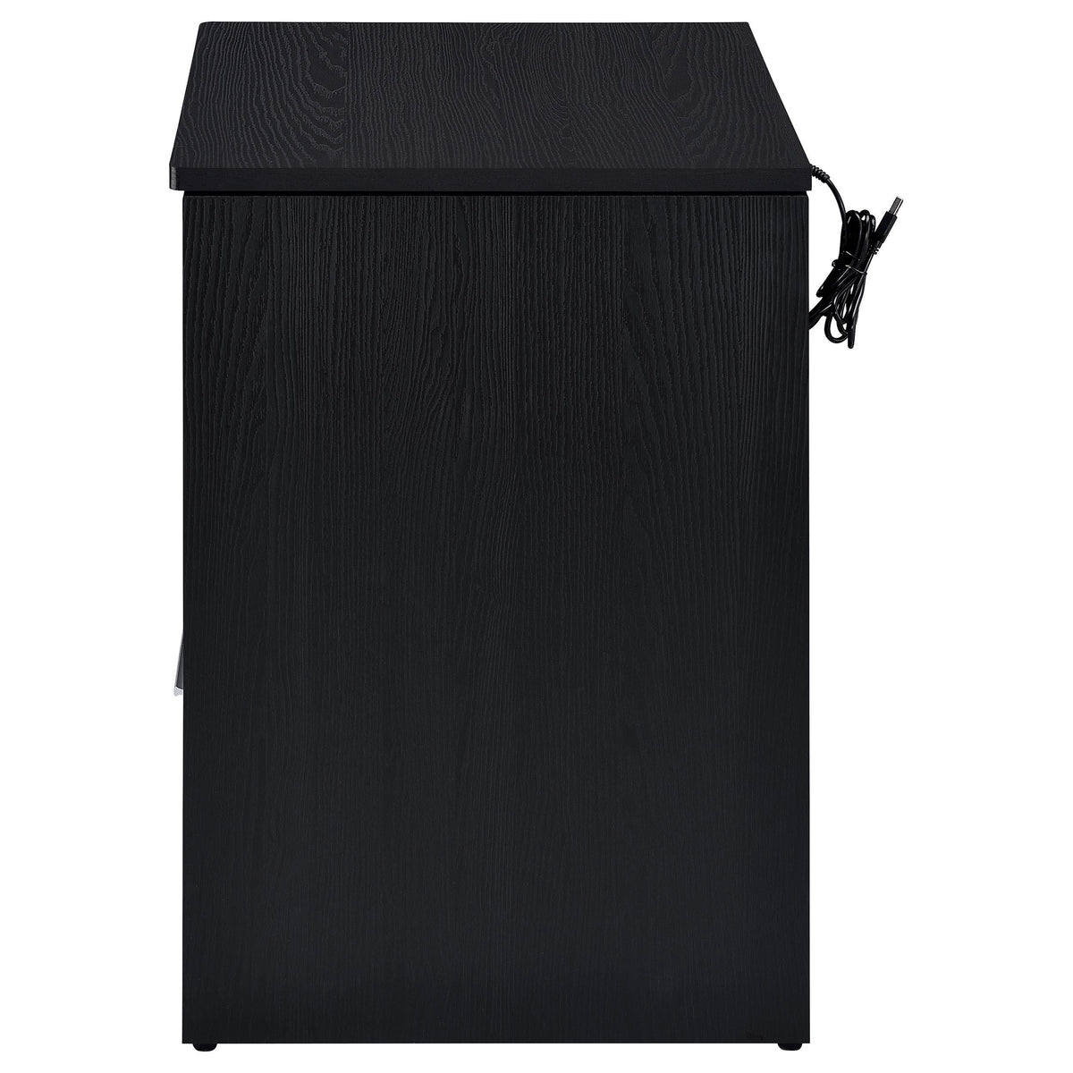 Fabre Black Ash 1-Drawer Nightstand with Extendable Top from Coaster - Luna Furniture