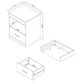 Fabre Black Ash 1-Drawer Nightstand with Extendable Top from Coaster - Luna Furniture