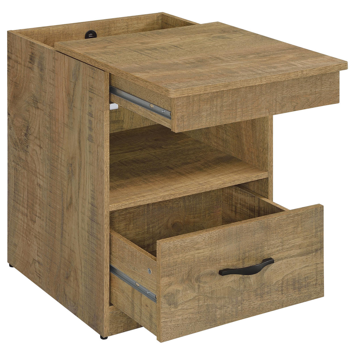 Fabre Mango 1-Drawer Nightstand with Extendable Top from Coaster - Luna Furniture