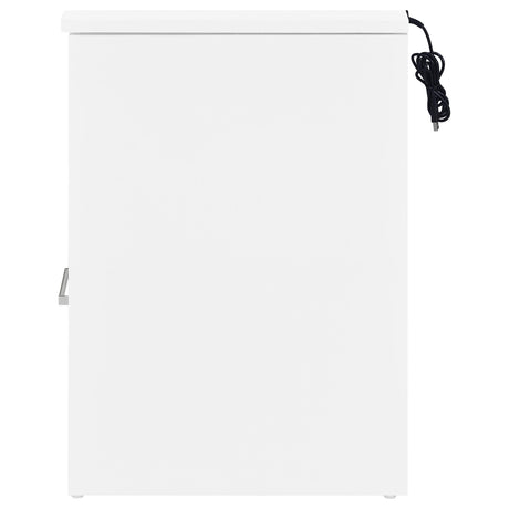Fabre White High Gloss 1-Drawer Nightstand with Extendable Top from Coaster - Luna Furniture