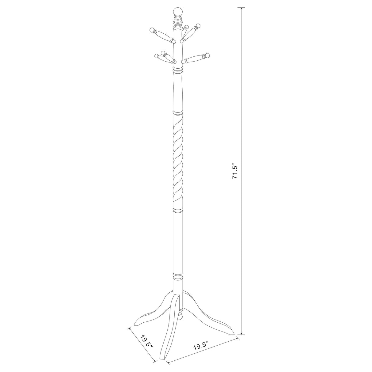 Riona Merlot 2-Tier Coat Rack from Coaster - Luna Furniture