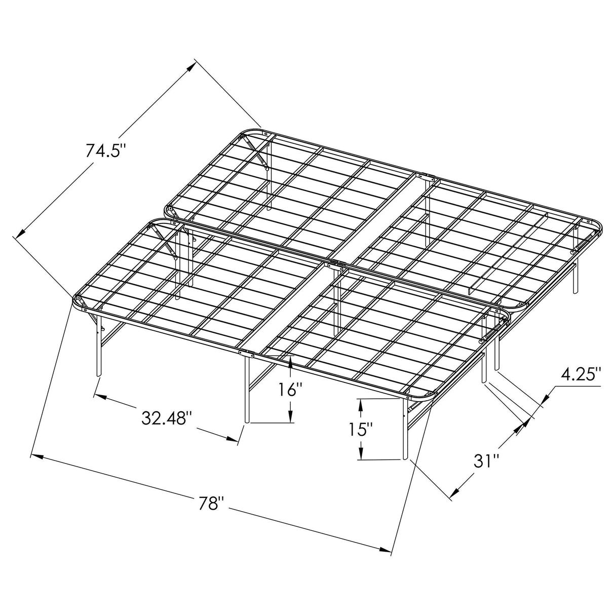 Waldin Black Eastern King Mattress Support from Coaster - Luna Furniture