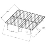 Waldin Black Eastern King Mattress Support from Coaster - Luna Furniture