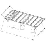 Waldin Black Twin Platform Support from Coaster - Luna Furniture