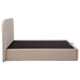 Anders Beige Queen Upholstered Lift-Up Storage Platform Bed from Coaster - Luna Furniture
