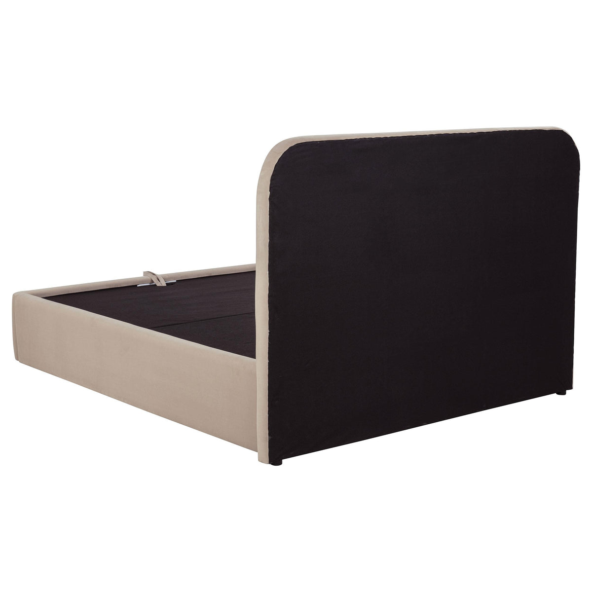 Anders Beige Queen Upholstered Lift-Up Storage Platform Bed from Coaster - Luna Furniture