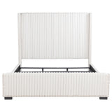 Natasha Cream 69-inch Upholstered Eastern King Wingback Bed from Coaster - Luna Furniture