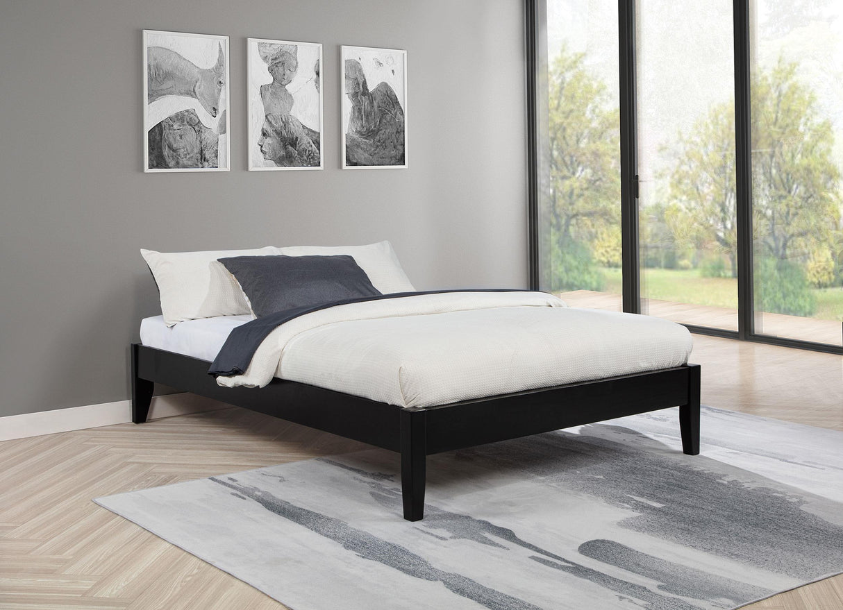 Hounslow Black Full Platform Bed from Coaster - Luna Furniture