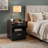 Furda Black Ash 2-drawer LED Nightstand Bedside Table with Speaker from Coaster - Luna Furniture