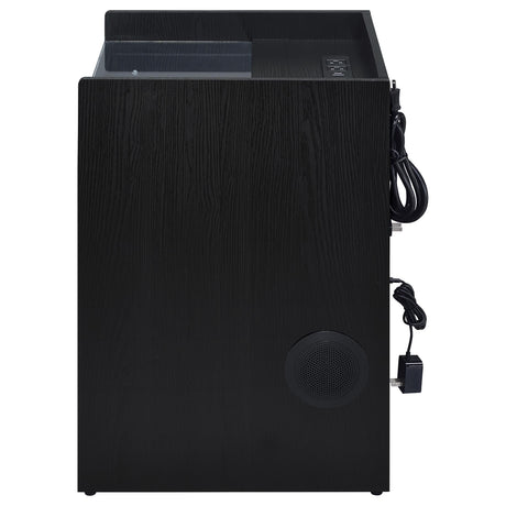 Furda Black Ash 2-Drawer LED Nightstand with Speaker from Coaster - Luna Furniture
