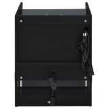 Furda Black Ash 2-drawer LED Nightstand Bedside Table with Speaker from Coaster - Luna Furniture