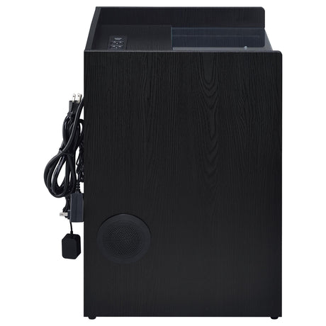 Furda Black Ash 2-Drawer LED Nightstand with Speaker from Coaster - Luna Furniture