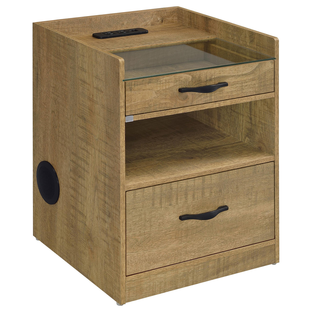 Furda Mango 2-Drawer LED Nightstand with Speaker from Coaster - Luna Furniture