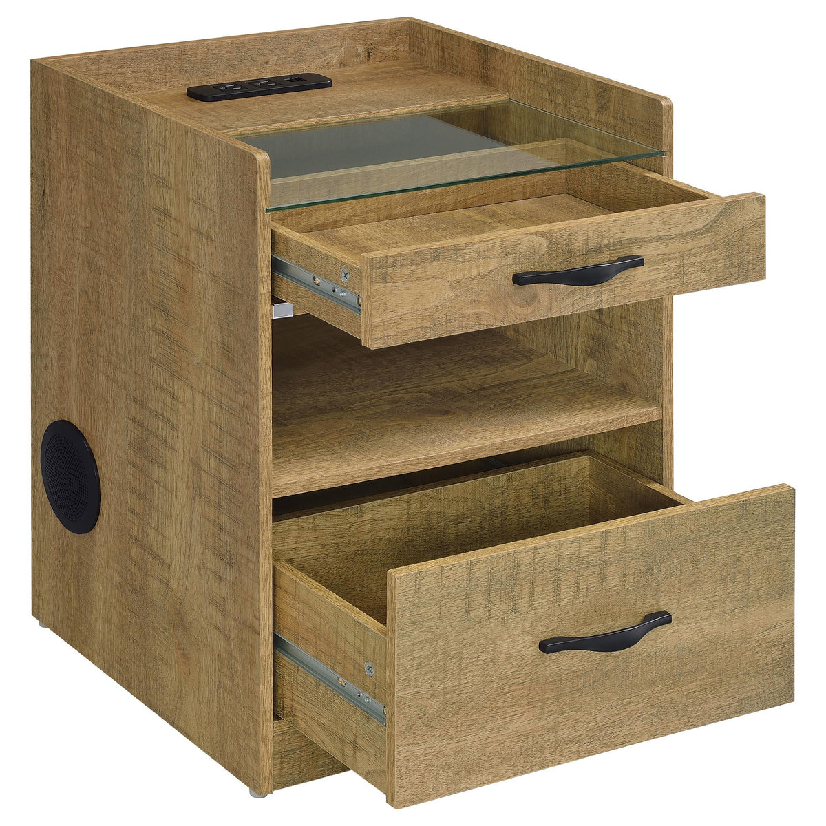 Furda Mango 2-Drawer LED Nightstand with Speaker from Coaster - Luna Furniture