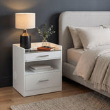 Furda White High Gloss 2-Drawer LED Nightstand with Speaker from Coaster - Luna Furniture