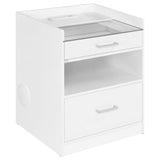 Furda White High Gloss 2-Drawer LED Nightstand with Speaker from Coaster - Luna Furniture