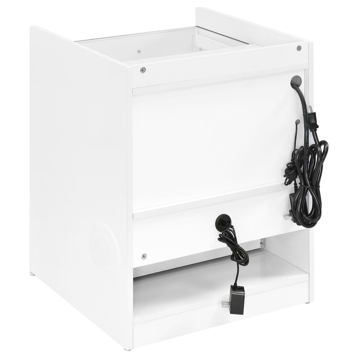Furda White High Gloss 2-Drawer LED Nightstand with Speaker from Coaster - Luna Furniture