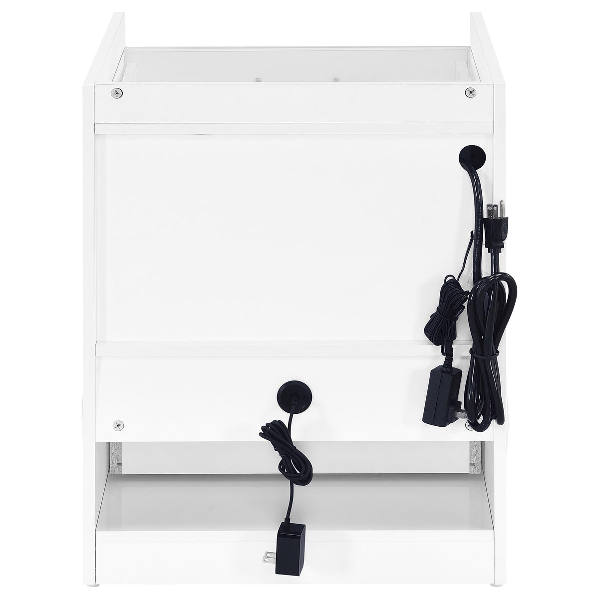 Furda White High Gloss 2-Drawer LED Nightstand with Speaker from Coaster - Luna Furniture