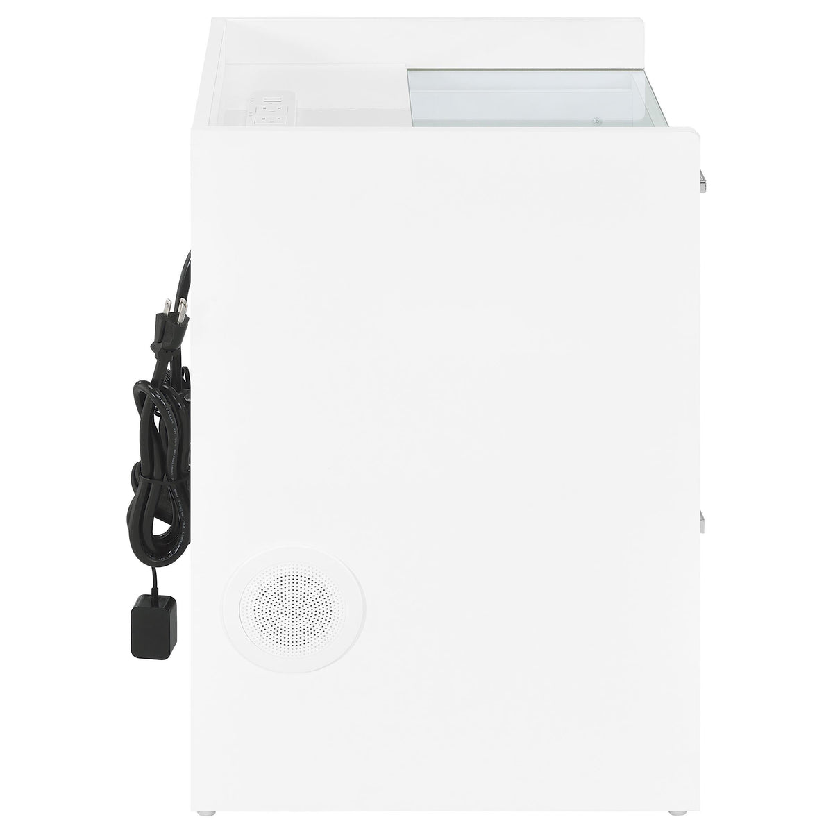Furda White High Gloss 2-Drawer LED Nightstand with Speaker from Coaster - Luna Furniture