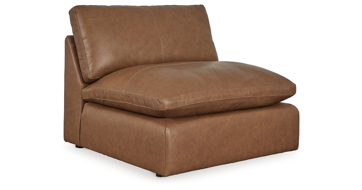 Emilia Caramel 5-Piece Sectional and Ottoman from Ashley - Luna Furniture