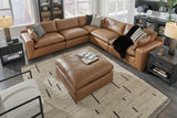 Emilia Caramel Leather 5-Piece Modular Sectional from Ashley - Luna Furniture