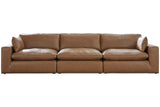 Emilia Caramel Leather 3-Piece Sofa