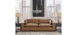Emilia Caramel 3-Piece Sectional Sofa, 2-Piece Sectional Loveseat and Ottoman from Ashley - Luna Furniture