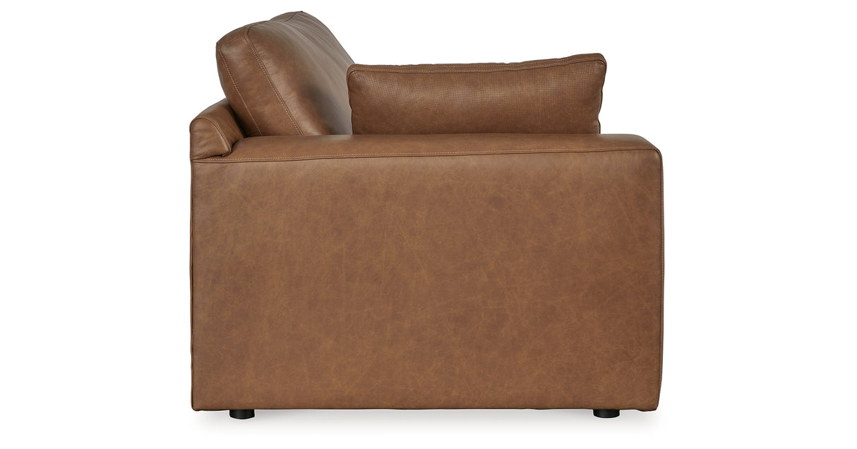 Emilia Caramel Left-Arm Facing Corner Chair from Ashley - Luna Furniture
