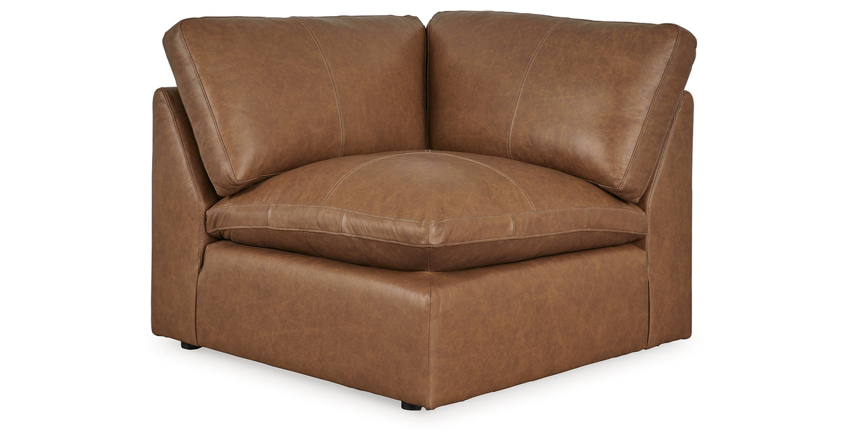 Emilia Caramel 5-Piece Sectional and Ottoman from Ashley - Luna Furniture