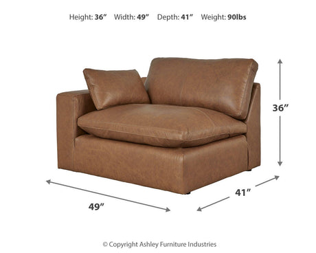 Emilia Caramel 5-Piece Sectional and Ottoman from Ashley Furniture - Luna Furniture
