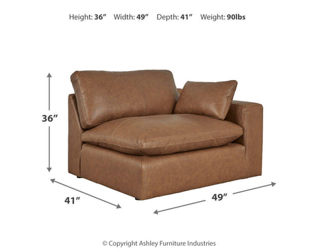 Emilia Caramel 5-Piece Sectional and Ottoman from Ashley Furniture - Luna Furniture