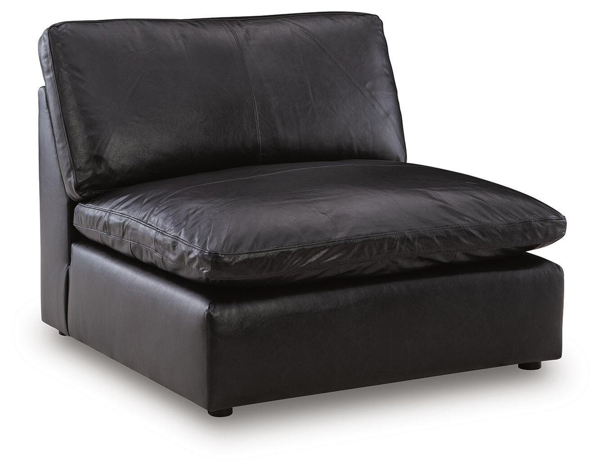 Emilia Black Armless Chair from Ashley Furniture - Luna Furniture